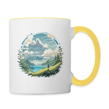 Anime / Comic / Japanese / Cartoon / Cartoon - Contrasting Mug - white/yellow - Right