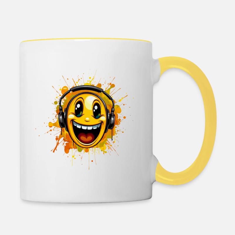 Acid House Smile-E - Contrasting Mug - white/yellow