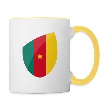Drapeau Cameroun - Mug contrasté - blanc/jaune - Droite