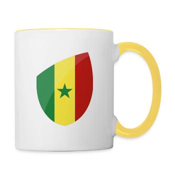 Sénégal - Mug contrasté - blanc/jaune - Droite