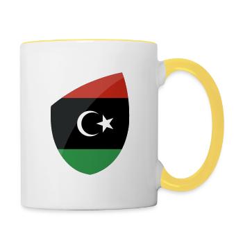 Libye - Mug contrasté - blanc/jaune - Droite