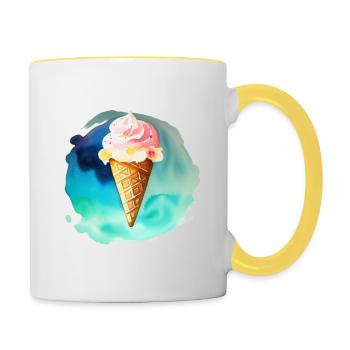 Ice Cream - Contrasting Mug - white/yellow - Right