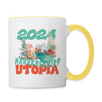 Ship of Fools Utopia in 2024 - Contrasting Mug - white/yellow - Right