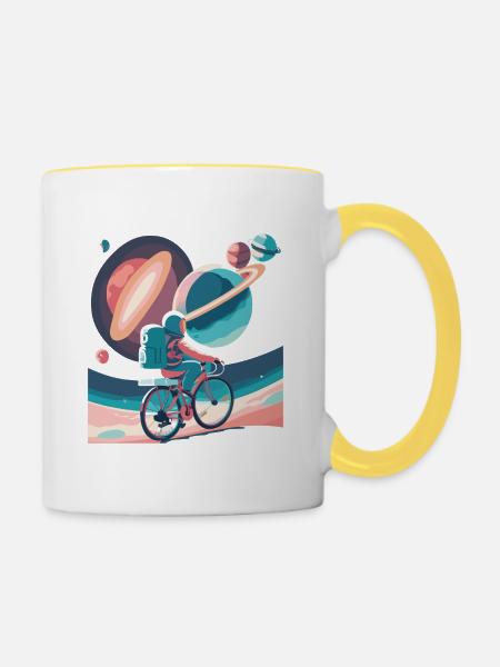 Galaktischer Kreislauf - Tasse zweifarbig - Weiß/Gelb