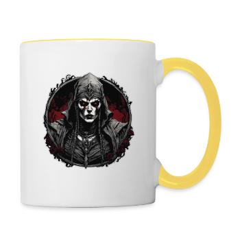 Gothic / Darkness / Mysticism / Shadow / Horror - Contrasting Mug - white/yellow - Right