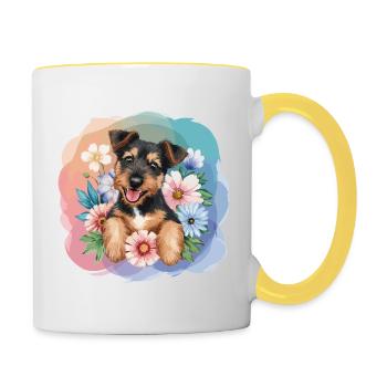 German Hunting Terrier - Contrasting Mug - white/yellow - Right