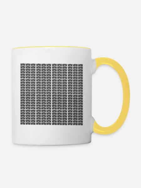 Neuer Stil 24 - Tasse zweifarbig - Weiß/Gelb