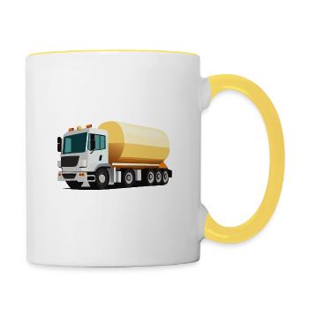 Tanklaster - Tasse zweifarbig - Weiß/Gelb - Rechts