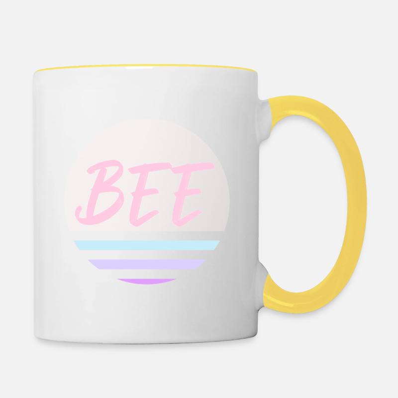 Bee Pink - Contrasting Mug - white/yellow