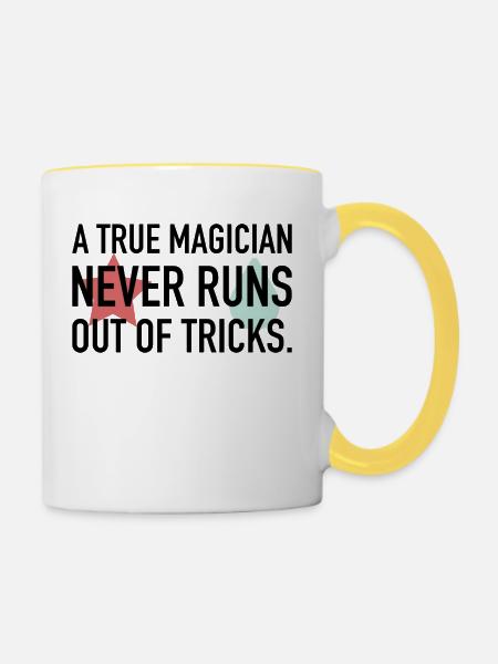 Magic Trick Hisoka - Tasse zweifarbig - Weiß/Gelb