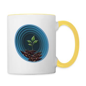 Plant journey - Contrasting Mug - white/yellow - Right
