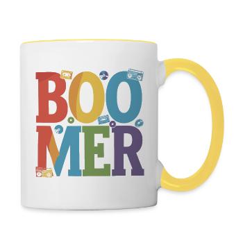 Boomer - Mug contrasté - blanc/jaune - Droite