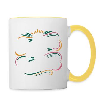 Les derniers seront les premiers - Mug contrasté - blanc/jaune - Droite