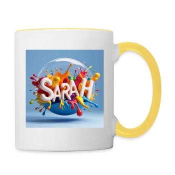 SARAH - Contrasting Mug - white/yellow - Right