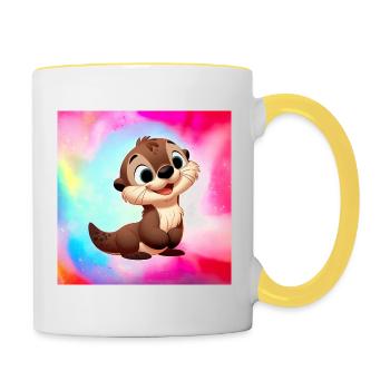 otter 5 - Contrasting Mug - white/yellow - Right