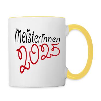 Meisterinnen 2025 - Tasse zweifarbig - Weiß/Gelb - Rechts