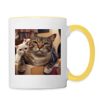 Didimaus69 - Tasse zweifarbig - Weiß/Gelb - Rechts
