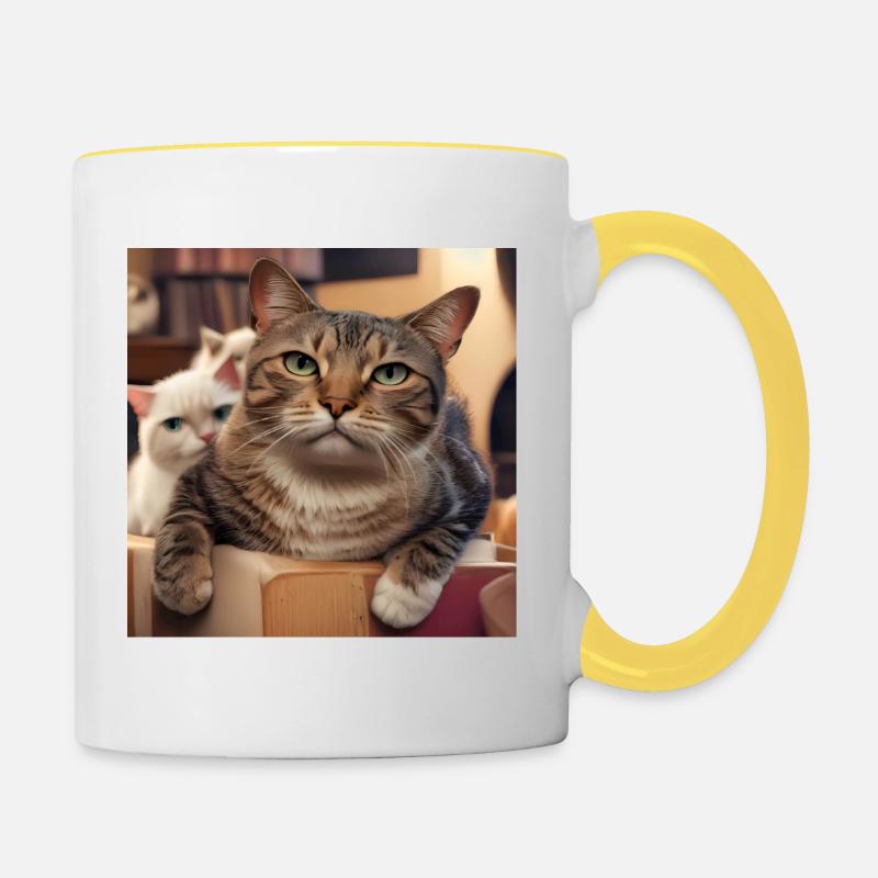 Didimaus69 - Mug contrasté - blanc/jaune