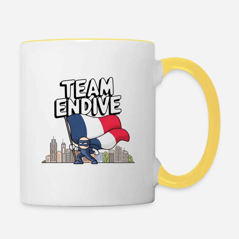 Team Endive - Mug contrasté - blanc/jaune