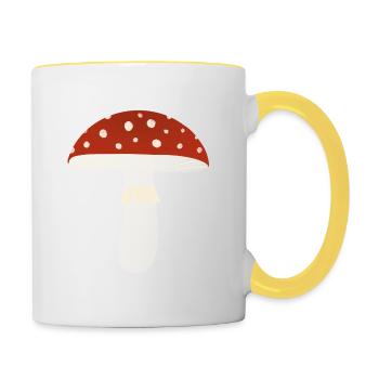 Toadstool Fly Agaric Mushroom - Contrasting Mug - white/yellow - Right