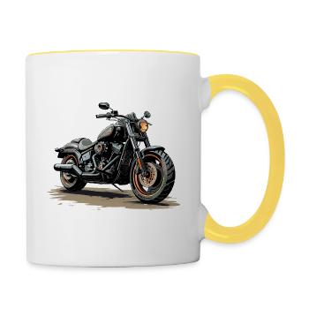 Road King - Tasse zweifarbig - Weiß/Gelb - Rechts