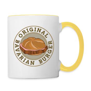 Leberkäse Semmel Leberkässemmel - Mug contrasté - blanc/jaune - Droite