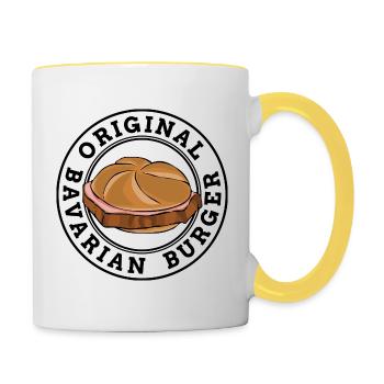 Leberkäse Semmel Leberkässemmel - Mug contrasté - blanc/jaune - Droite