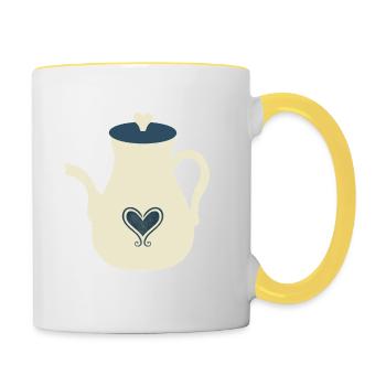 Tea Pot - Contrasting Mug - white/yellow - Right