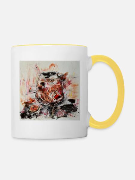 cocktail Genuss Aperitif - Tasse zweifarbig - Weiß/Gelb