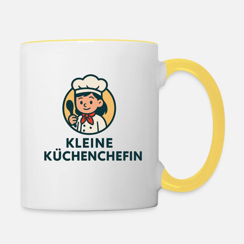 Little Chef Logo Design - Contrasting Mug - white/yellow
