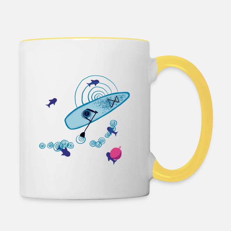 SOUPER - Mug contrasté - blanc/jaune