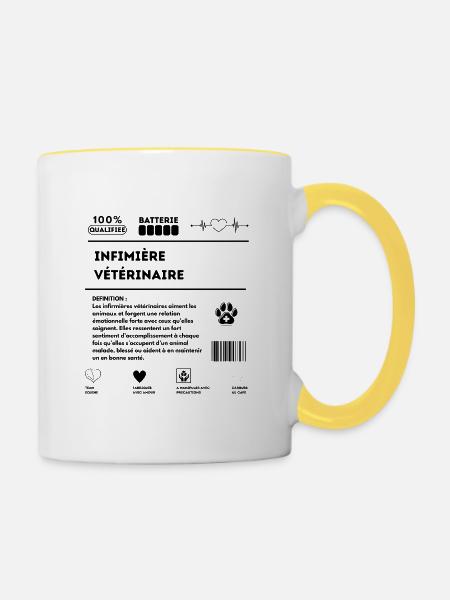 ASV_equin - Tasse zweifarbig - Weiß/Gelb