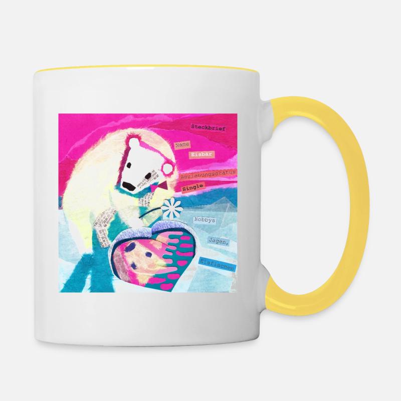 Affiche du profil d’Eisbaer - Mug contrasté - blanc/jaune
