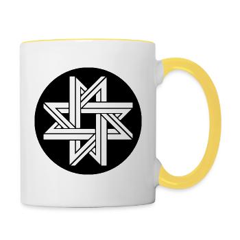 Impossible Geometry Star - Contrasting Mug - white/yellow - Right