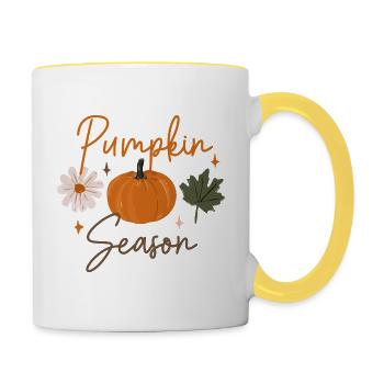Pumpkin Season - Contrasting Mug - white/yellow - Right