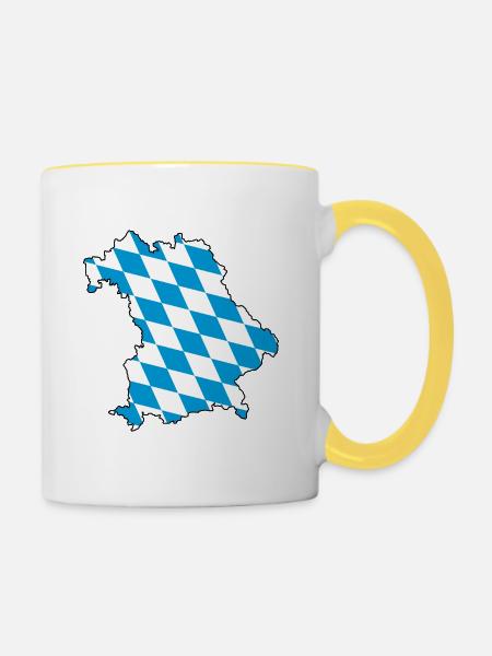 Bavaria - Tasse zweifarbig - Weiß/Gelb