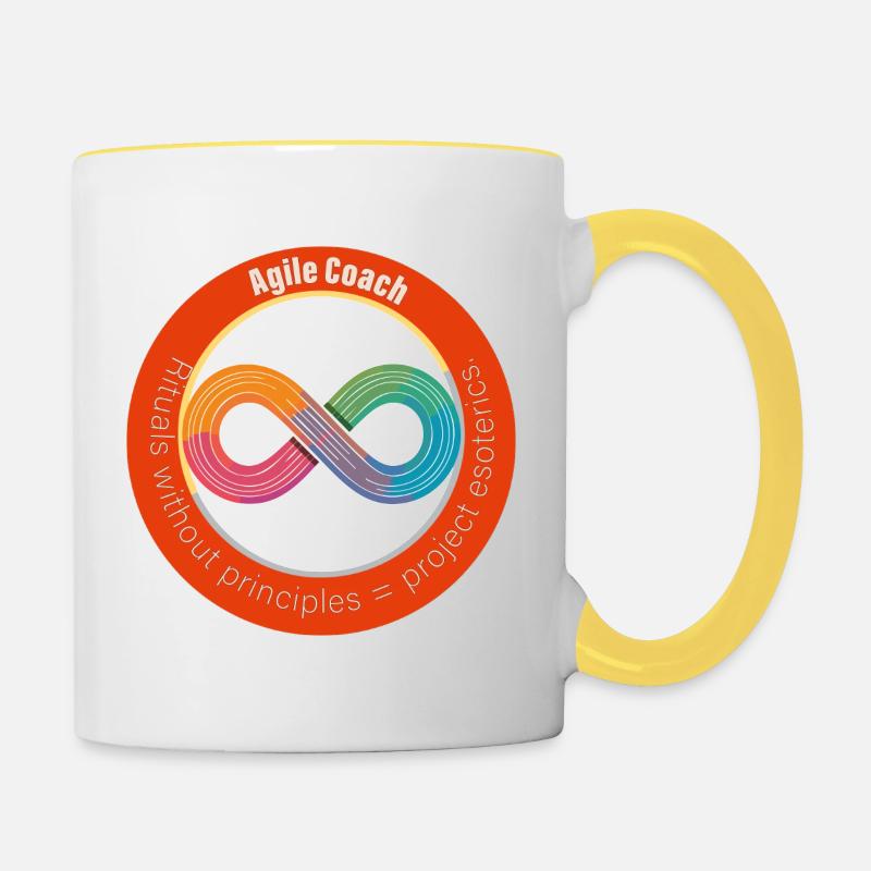 Agile esotericism? - Contrasting Mug - white/yellow
