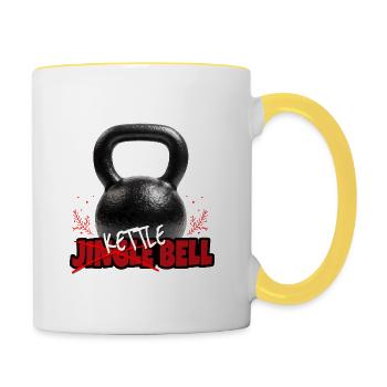 Jingle Bell - Kettlebell - Mug contrasté - blanc/jaune - Droite