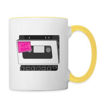 HIT PLAY - Contrasting Mug - white/yellow - Right