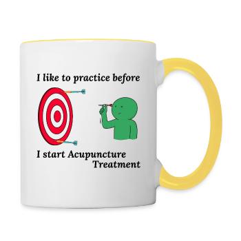 Licensed TCM Practitioner Expert Skilled - Contrasting Mug - white/yellow - Right
