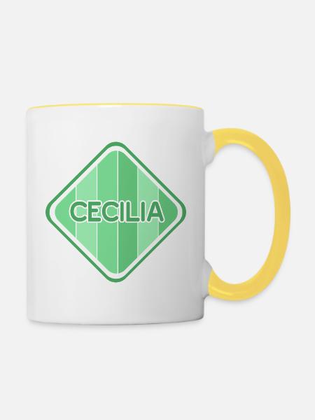 Geschenk für Vor - Tasse zweifarbig - Weiß/Gelb