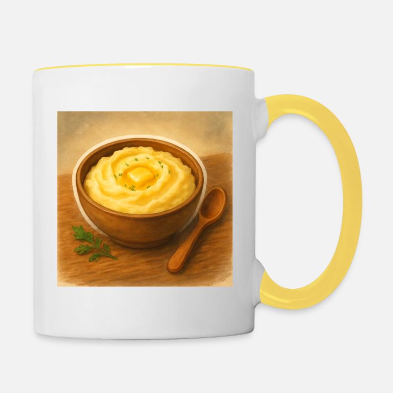 Purée - Mug contrasté - blanc/jaune