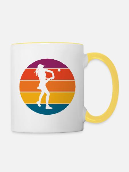 004 - Tasse zweifarbig - Weiß/Gelb