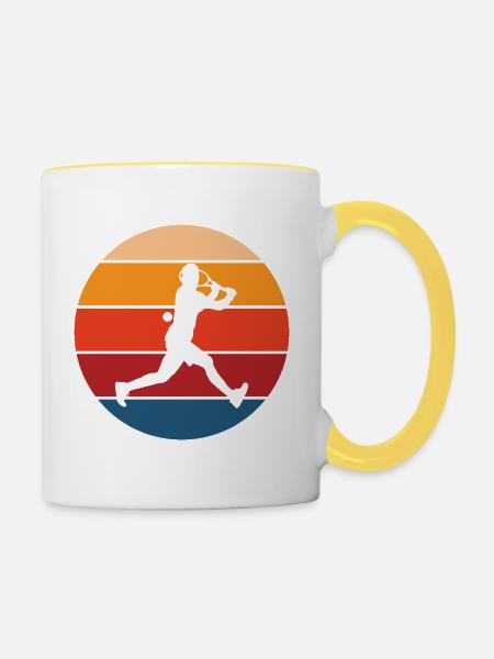 Tennis - Tasse zweifarbig - Weiß/Gelb