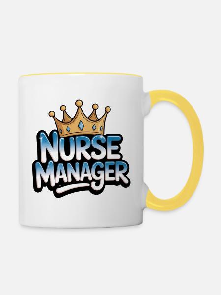 Pflegeleiter – Pflegeleiter Pflegeteam - Tasse zweifarbig - Weiß/Gelb