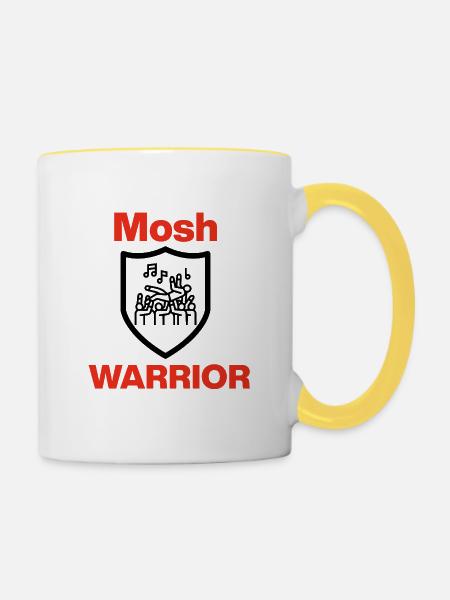 Mosh Warrior – Pit Legend! - Tasse zweifarbig - Weiß/Gelb