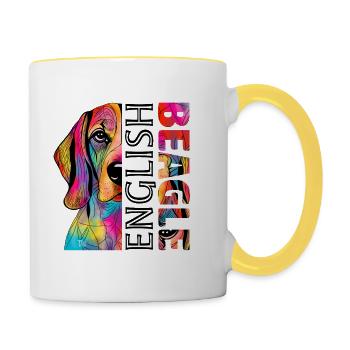 Beagle - Tofarvet krus - hvid/gul - Højre
