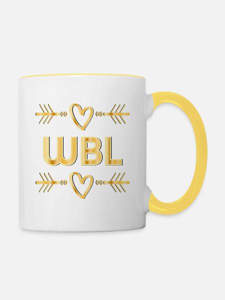 Stationsleitung WBL Wohnbereichsleitung - Tasse zweifarbig - Weiß/Gelb