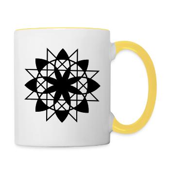 Traumstern - Tasse zweifarbig - Weiß/Gelb - Rechts