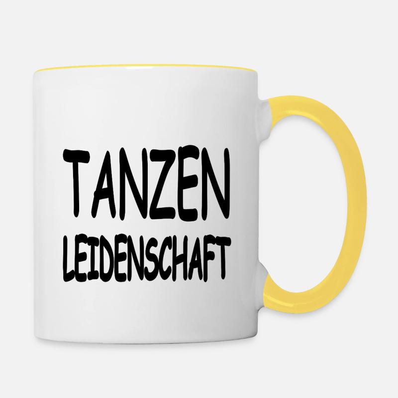 Danser - Mug contrasté - blanc/jaune